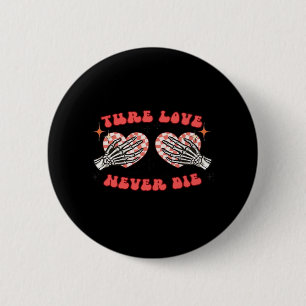 Skeleton Hands Heart Design Classic Aesthetic 6 Cm Round Badge