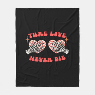 Skeleton Hands Heart Design Classic Aesthetic Fleece Blanket
