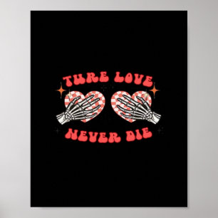 Skeleton Hands Heart Design Classic Aesthetic Poster