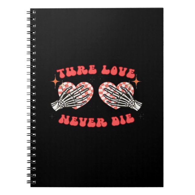 Skeleton Hands Heart Design Classic Notebook (Front)