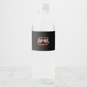 Skeleton Hands Heart Design Classic Water Bottle Label