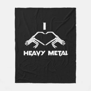 Skeleton Hands Heart  - Funny Halloween Fleece Blanket