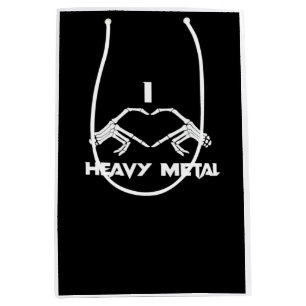 Skeleton Hands Heart - Funny Halloween Medium Gift Bag