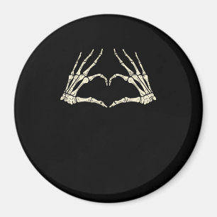Skeleton Hands Heart Funny Halloween Men Women Kid Magnet
