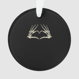 Skeleton Hands Heart Funny Halloween Men Women Kid Ornament