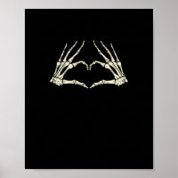Skeleton Hands Heart Funny Halloween Men Women Kid