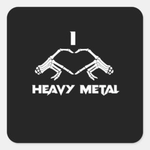 Skeleton Hands Heart - Funny Halloween Square Sticker