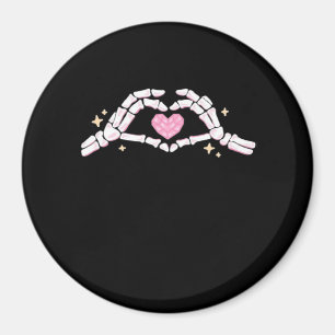 Skeleton Hands Heart Funny Magnet