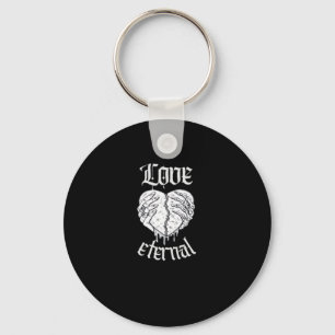 Skeleton Hands Heart Gothic Classic  Key Ring