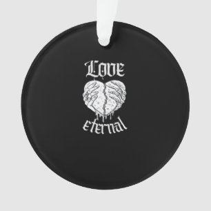 Skeleton Hands Heart Gothic Classic Ornament