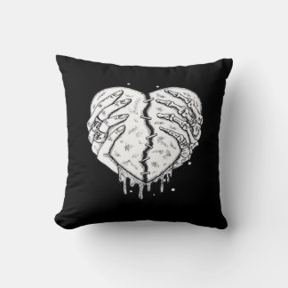 Skeleton Hands Heart– Gothic Heart Classic Cushion