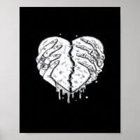 Skeleton Hands Heart– Gothic Heart Classic