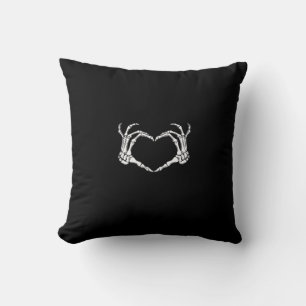 Skeleton Hands Heart Graphic Cushion