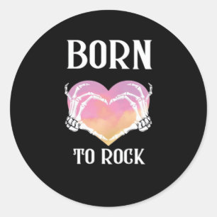 Skeleton Hands Heart Graphic For Classic Classic Round Sticker