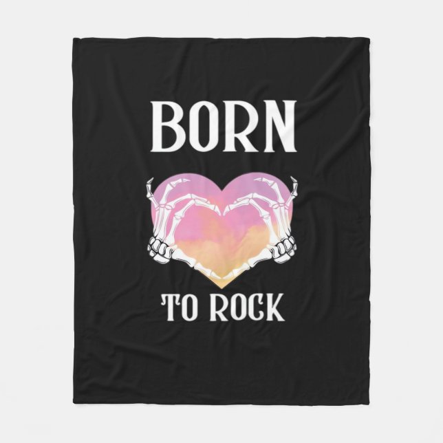 Skeleton Hands Heart Graphic For Classic Fleece Blanket (Front)