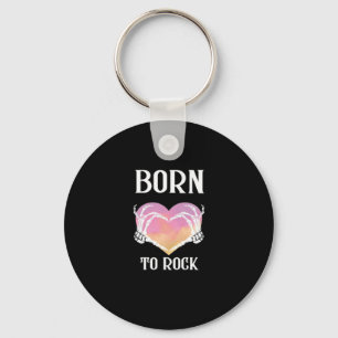 Skeleton Hands Heart Graphic For Classic Key Ring