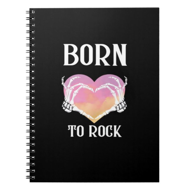 Skeleton Hands Heart Graphic For Classic Notebook (Front)