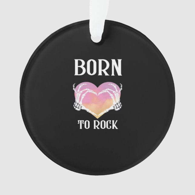 Skeleton Hands Heart Graphic For Classic Ornament (Front)