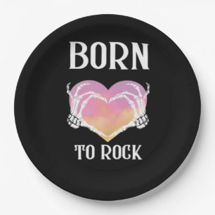 Skeleton Hands Heart Graphic For Classic Paper Plate