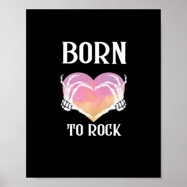 Skeleton Hands Heart Graphic For Classic Poster (Front)