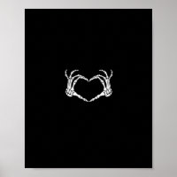 Skeleton Hands Heart Graphic