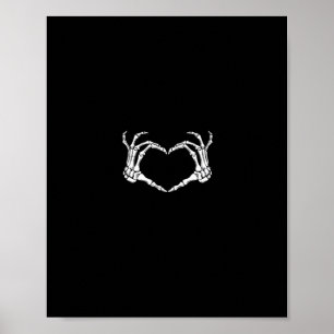 Skeleton Hands Heart Graphic Poster