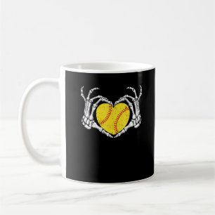 Skeleton Hands Heart Halloween Costume Softball Wo Coffee Mug