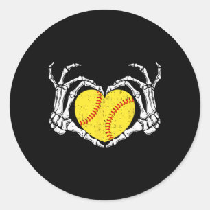Skeleton Hands Heart Halloween Costume Softll Love Classic Round Sticker