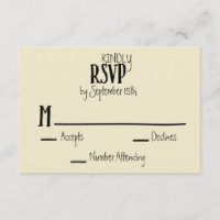 Skeleton Hands Heart Shape Wedding RSVP