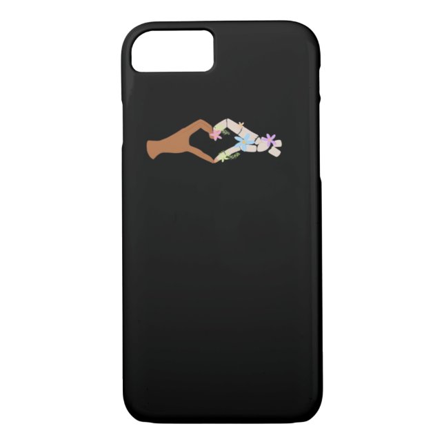 Skeleton Hands Heart Show Basic Case-Mate iPhone Case (Back)