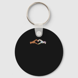 Skeleton Hands Heart Show Basic Key Ring