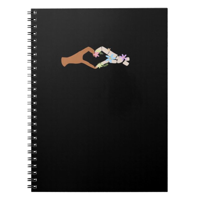 Skeleton Hands Heart Show Basic Notebook (Front)