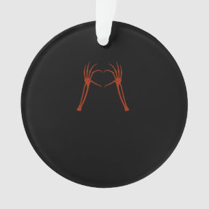 Skeleton Hands Heart Sign Costume Funny Halloween Ornament