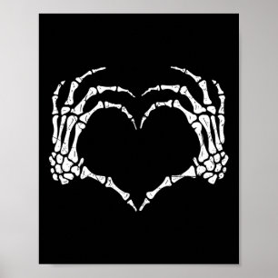 Skeleton Hands Heart Sign Halloween Costume Men Wo
