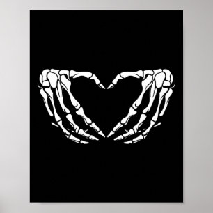 Skeleton Hands Heart Sign Halloween Costume Women
