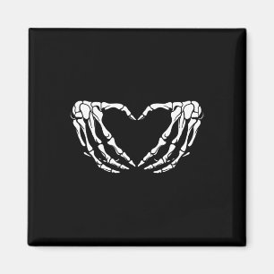 Skeleton Hands Heart Sign Halloween Costume Women Magnet