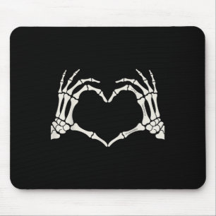 Skeleton Hands Heart Sign Halloween Mouse Pad