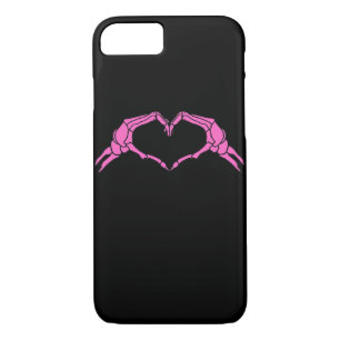 Skeleton Hands Heart Sign Retro Halloween iPhone 8/7 Case