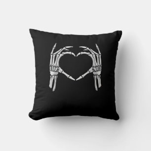 Skeleton Hands Heart Sign Retro Halloween Costume Cushion