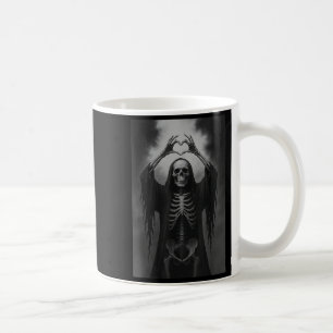 Skeleton Hands Heart Sign Scary Face Funny Hallowe Coffee Mug