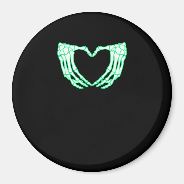Skeleton Hands, Heart, Xray Halloween Costume Magnet (Front)