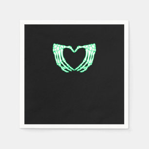 Skeleton Hands, Heart, Xray Halloween Costume Napkin