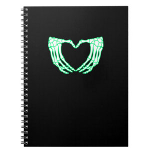 Skeleton Hands, Heart, Xray Halloween Costume Notebook