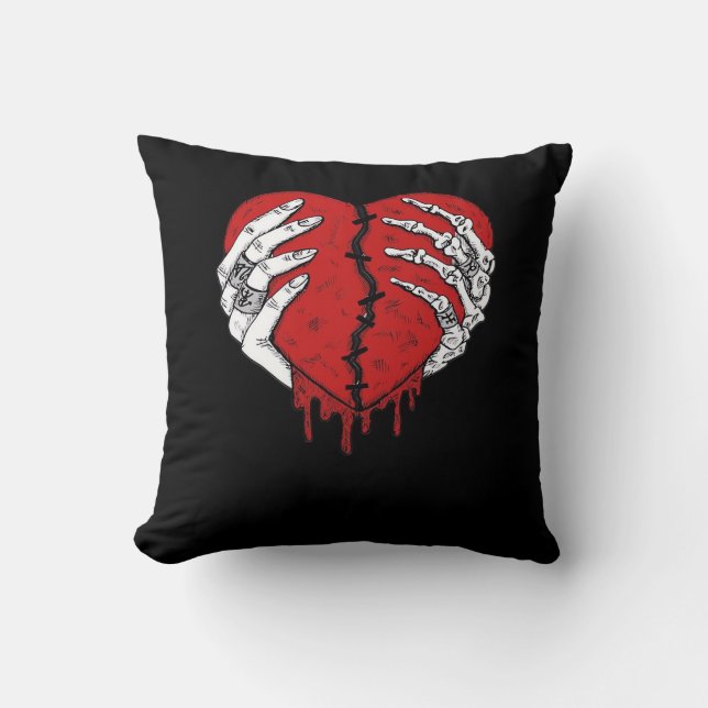 Skeleton Hands Hearts Classic Trending Cushion (Front)