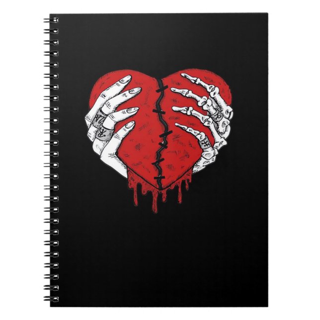 Skeleton Hands Hearts Classic Trending Notebook (Front)