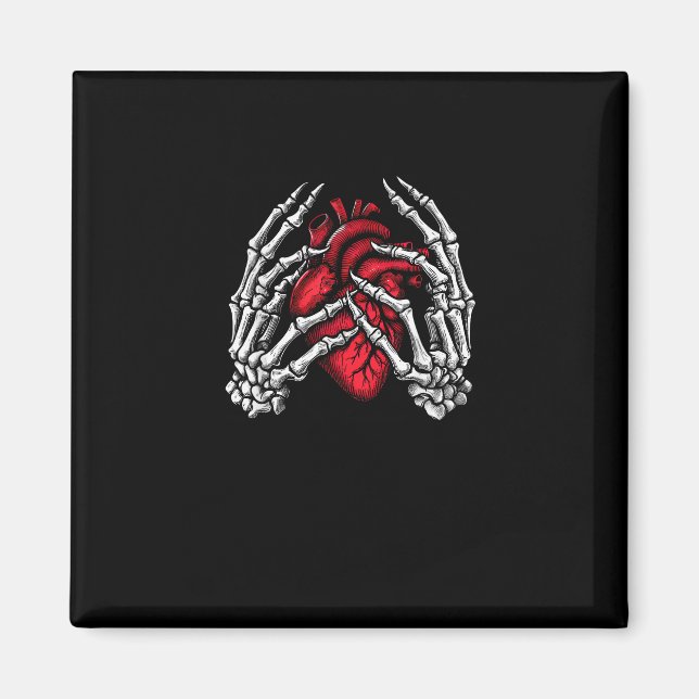 Skeleton Hands Holding Heart Halloween Costume  Magnet (Front)