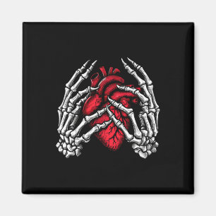 Skeleton Hands Holding Heart Halloween Costume Wom Magnet