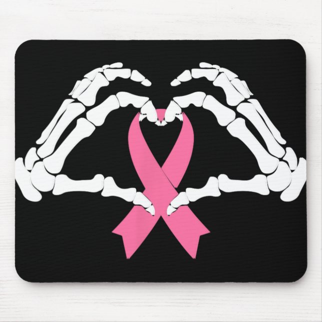 Skeleton Hands Holding Ribbon Halloween Costume Ha Mouse Pad (Front)