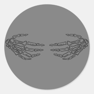 Skeleton Hands Hug Halloween Sticker