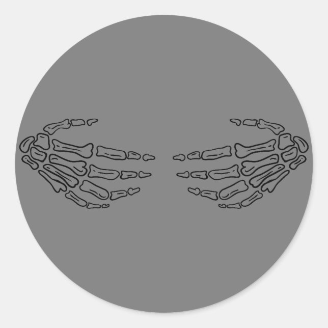Skeleton Hands Hug Halloween Sticker (Front)